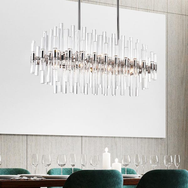 Miroir 16 Light Pool Table Light With Polished Nickel Finish