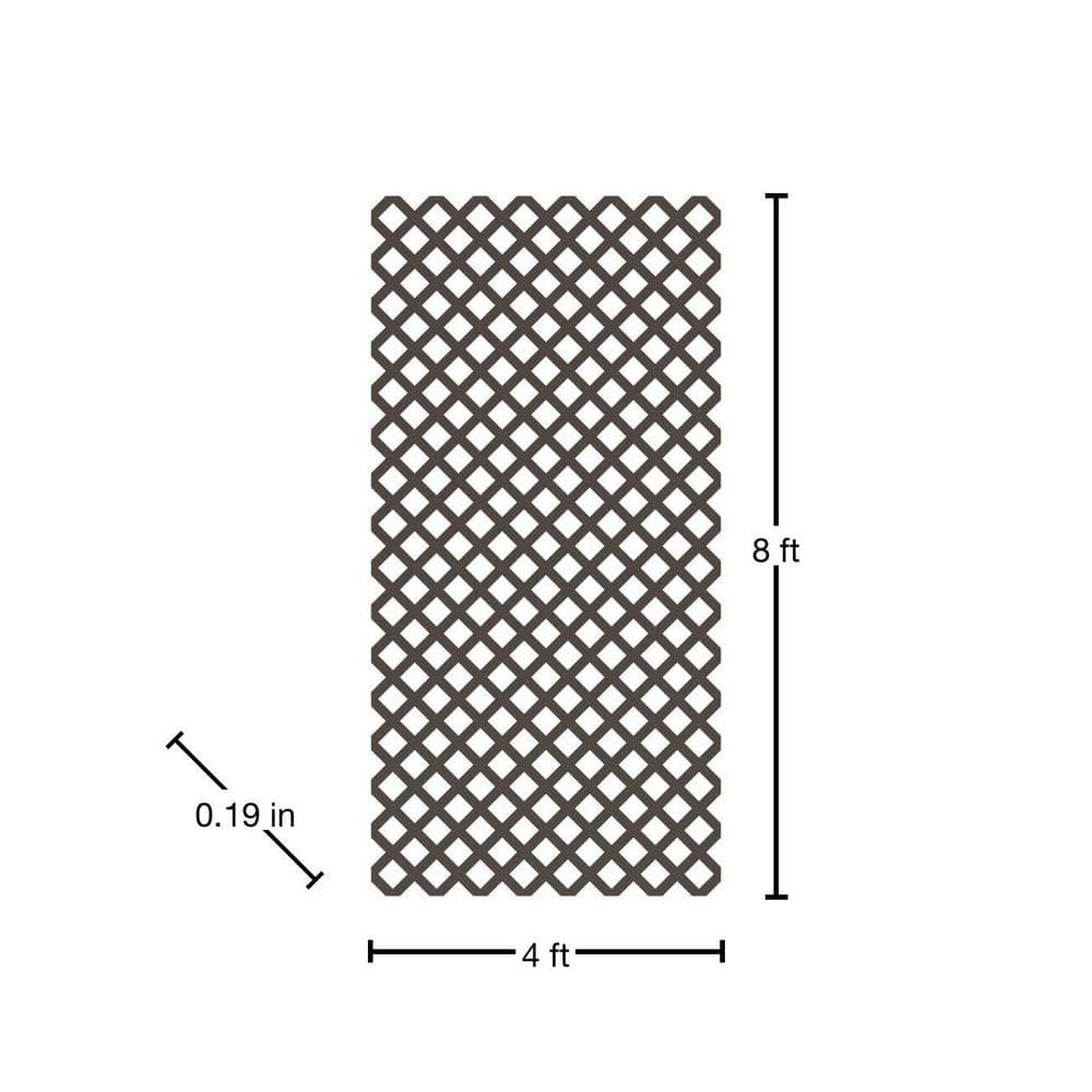 Espresso Classic Diamond Vinyl Lattice Panel 4 ft. x 8 ft.