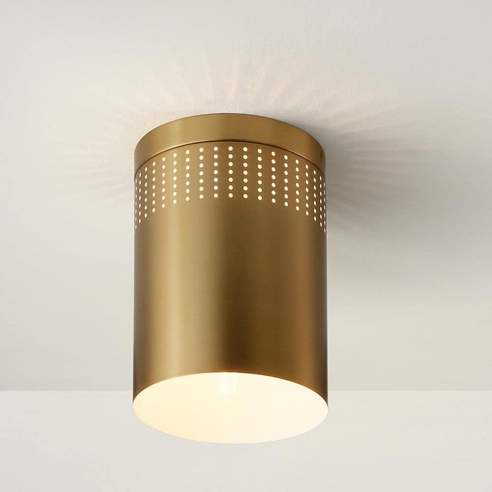 Casey 7.5 in. 1-Light Lacquered Brass Flush Mount price history on PriceWatchPro