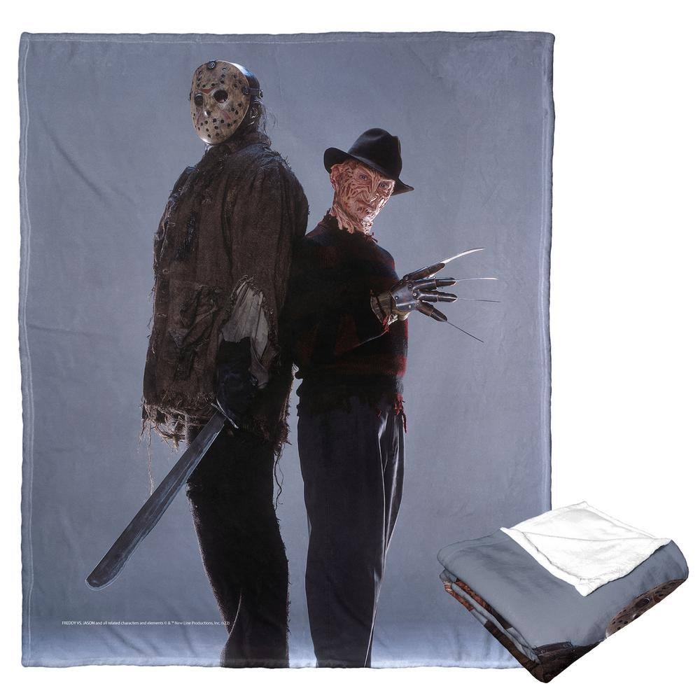 THE NORTHWEST GROUP Freddy Vs Jason Silk Touch Multi-Colored Throw Blanket Back To Back
