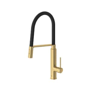 Concetto Single Handle Pull-Down Sprayer Kitchen Faucet in Brushed Cool Sunrise