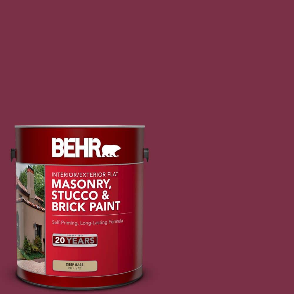 1 gal. #PPU1-13 Spiced Wine Flat Interior/Exterior Masonry, Stucco and Bric