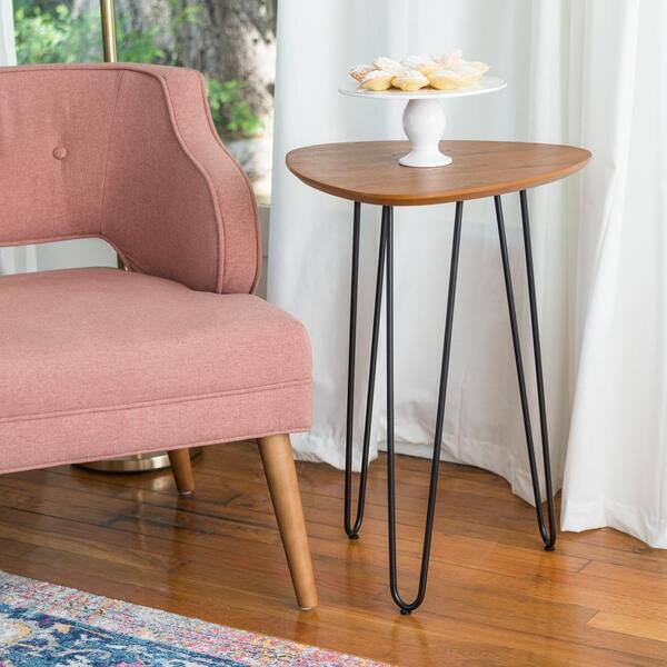 Walnut Hairpin Leg Wood Side Table, How To Make Hairpin Leg Side Table