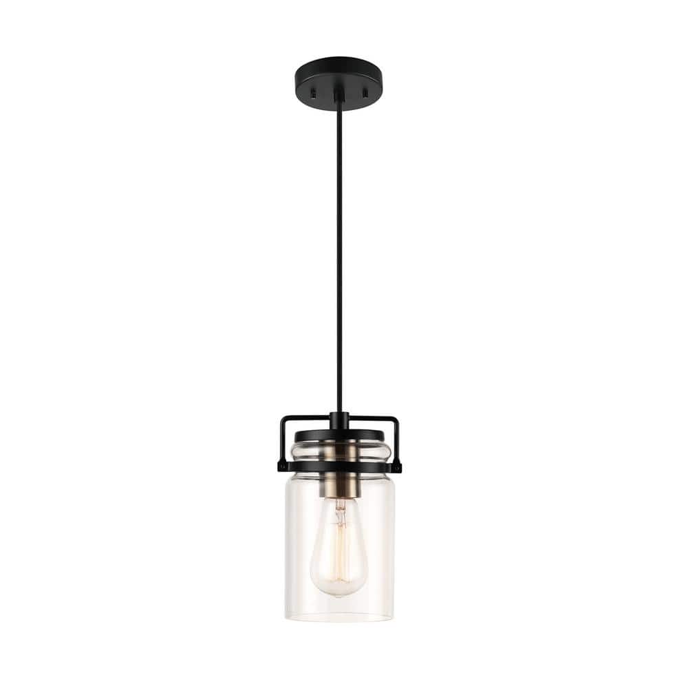 Oliver 1-Light Dark Bronze Plug-In or Hardwire Pendant Lighting with 15 ft.
