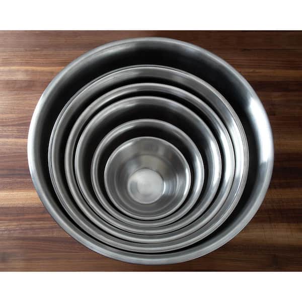 16 Quart Large Stainless Steel Mixing Bowl Baking Bowl, Flat Base Bowl 