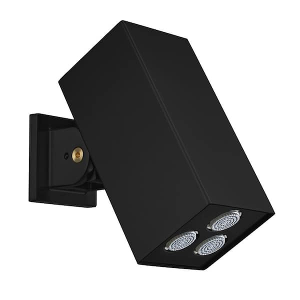 Tomfaucet 1-Spray Patterns with 6.9 GPM 2.75 in. Wall Mount Fixed Shower Head in Matte Black Rain Rectangle