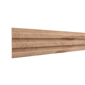 5 in. x 0.438 in. x 47.5 in. Ambrosia Maple Wood Rectangle Bead Panel Moulding
