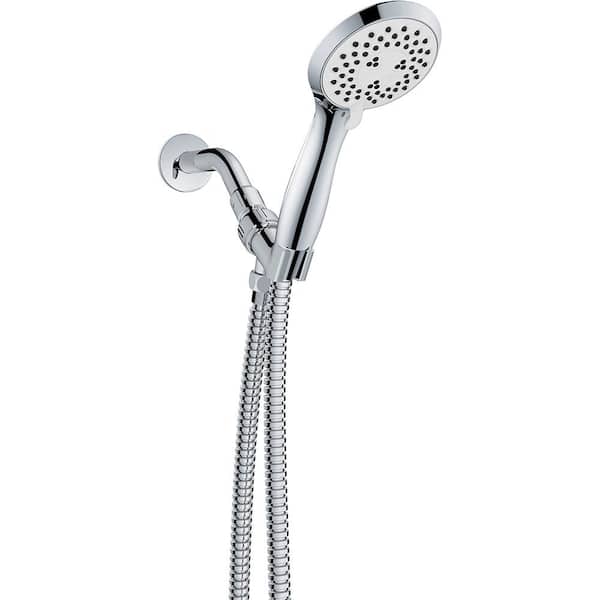 EZ-FLO 3-Spray Patterns with 1.8 GPM 4 in. Wall Mount Handheld Shower Head in Chrome