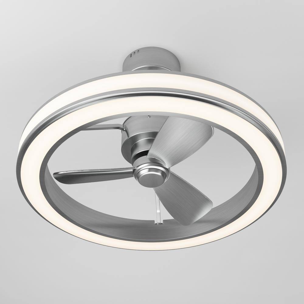 Buy Edwin 25 in. Modern Integrated LED Indoor Brushed Nickel Low