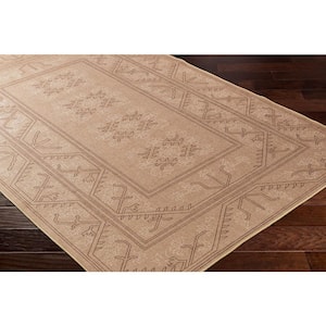 Brown 2 ft. 5 in. x 7 ft. 11 in. Tribal Pattern Area Rug for High Traffic Living Room Dining Room Bedroom