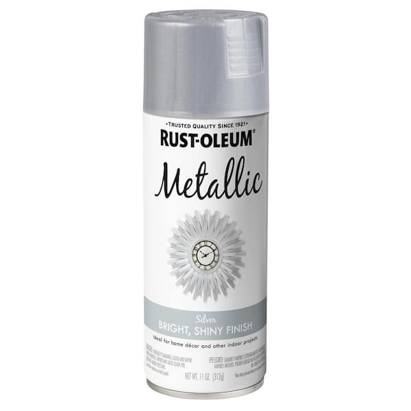 Rust-Oleum 245220-6PK Universal All Surface Metallic Spray Paint, 11 oz, Titanium  Silver, 6 Pack 