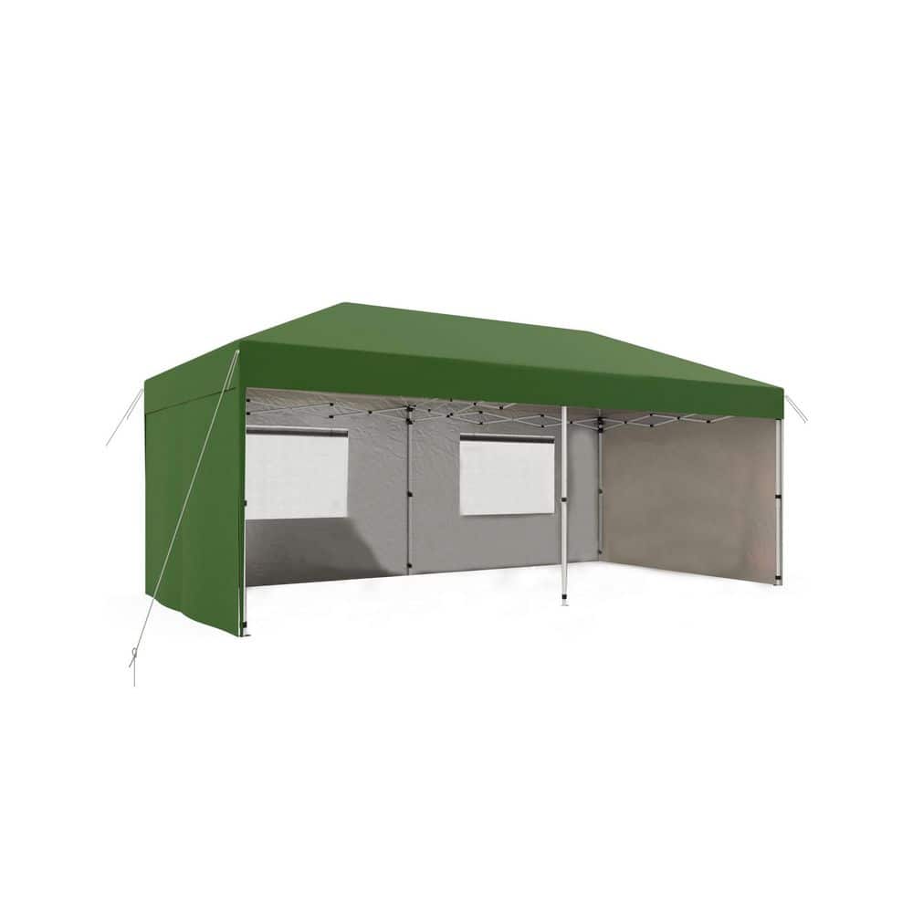 Pop Up Canopy 10 ft. x 20 ft. with 4-Sidewalls-Heavy Duty Outdoor Canopy Te