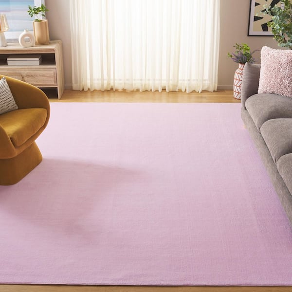 Loft Pink  10 ft. x 14 ft. Machine Washable Modern Solid Area Rug