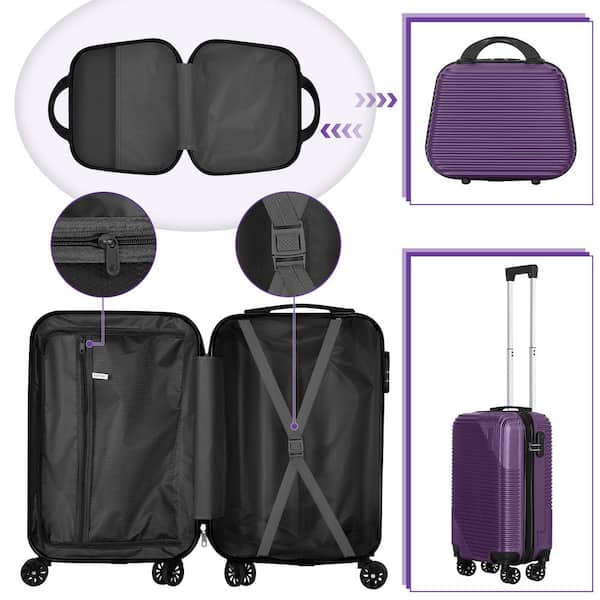 HIKOLAYAE 2-Piece Luggage Set ABS Hardshell Lightweight Suitcase