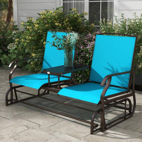 Outsunny 5 ft. 2-Seater Metal Frame Outdoor Glider Bench Outsunny 5 ft. 2-Seater Metal Frame Outdoor Glider Bench