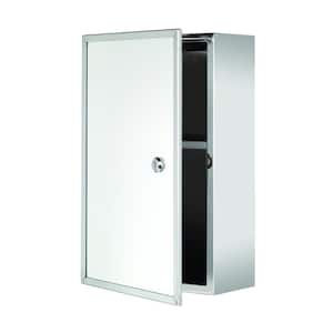 Trent 15-3/4 in. H x 9-21/25 in. W x 5-3/25 in. D Framed Lockable Surface-Mount Bathroom Medicine Cabinet Only