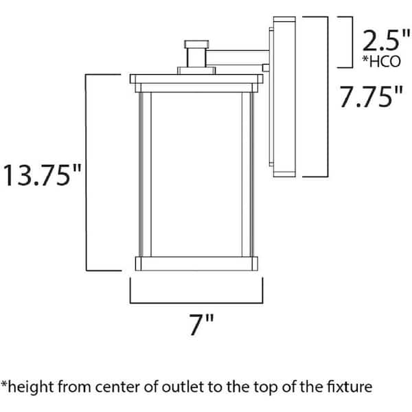 Terrace 7 in. W 1-Light Bronze Outdoor Wall Lantern Sconce