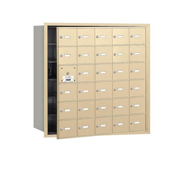 Salsbury Industries Sandstone USPS Access Front Loading 4B Plus Horizontal Mailbox with 30A Doors (29 Usable)
