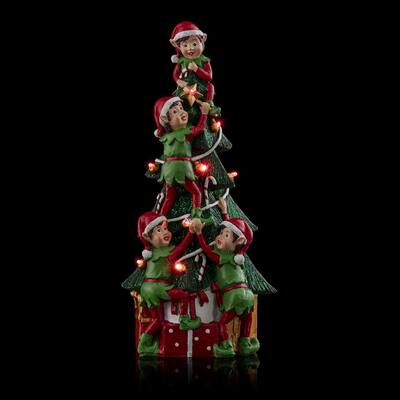 Elf Christmas Figurines Indoor Christmas Decorations The Home Depot