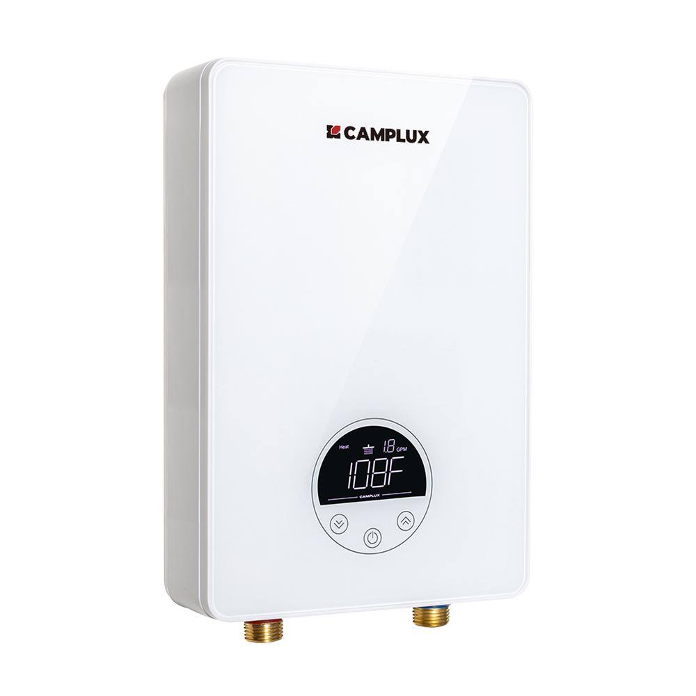 Camplux 1.8 GPM White Electric Tankless Water Heater