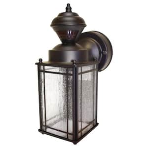 Shaker 11.12 in. Oil-Rubbed Bronze 150-Degree Farmhouse Outdoor 1-Light Wall Sconce