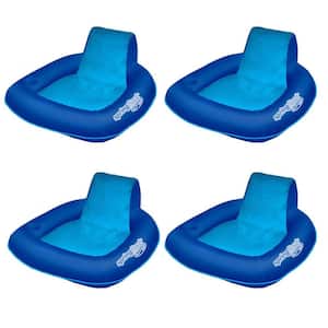 Blue Spring Float SunSeat Pool Summertime Relaxation Lounger (4-Pack), Number of People: 1