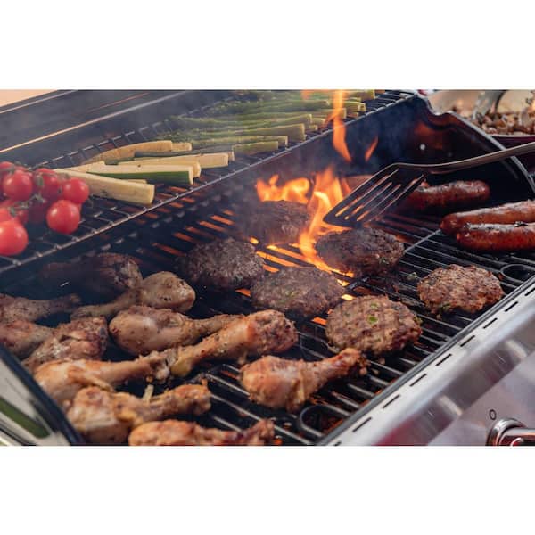 5-Burner Liquid Propane Gas Grill in Black with Side Burner