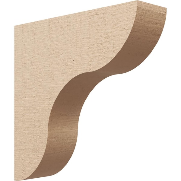Ekena Millwork 5 in. x 20 in. x 20 in. Thin Carmel Rough Cedar Woodgrain TimberThane Corbel, Primed Tan