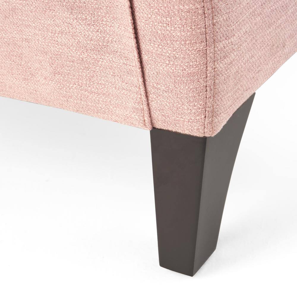 Light Blush Handcrafted Wood Push Back Recliner