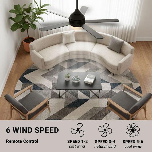 Hampton Bay Morland 52 in. Smart Indoor/Covered Outdoor Matte