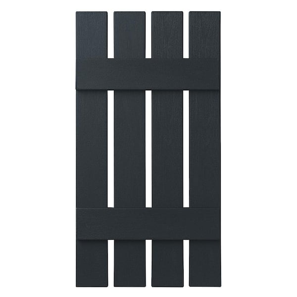 Ply Gem 16 in. x 39 in. Polypropylene 4-Board Open Board and Batten Shutters Pair in Dark Spruce