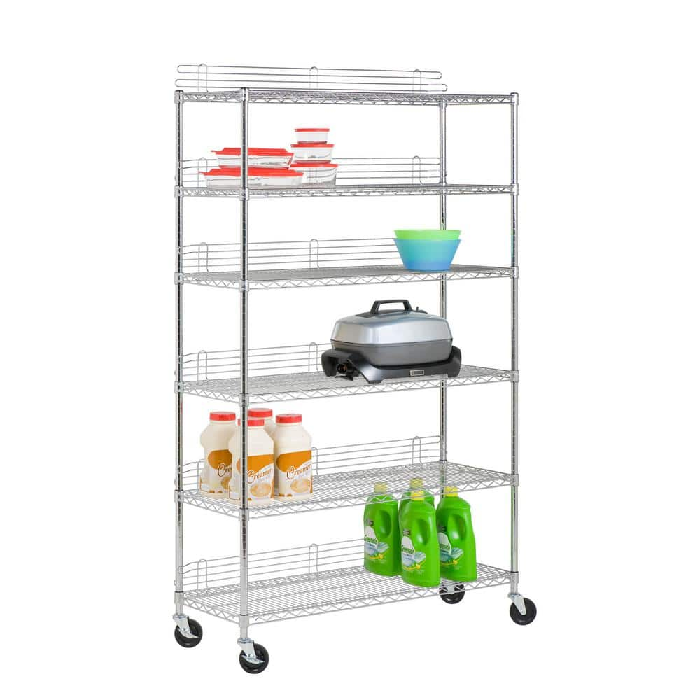 VEVOR Stainless Steel Shelves 47.5x18 Inch 5 Tier Adjustable Shelf Storage  Unit Stainless Steel Rack Shelving Heavy Duty Shelving for Kitchen