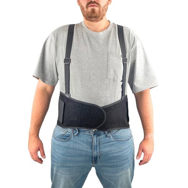 Husky - Black Work Back Brace Support Belt Large (5-Pack)