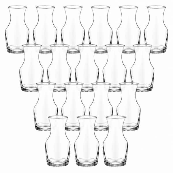 18-Pack 6.5 oz. Clear Glass Mini Wine Carafes for Tastings, Individual Pour Service and Events