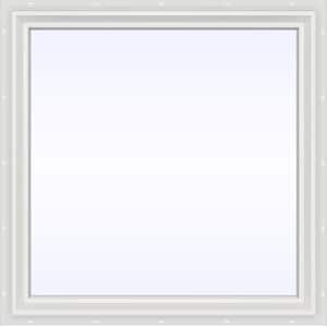 35.5 in. x 35.5 in. V-2500 Series White Vinyl Picture Window w/ Low-E 366 Glass