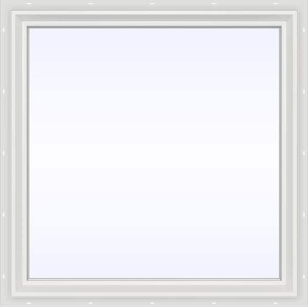 JELD-WEN 35.5 in. x 35.5 in. V-2500 Series White Vinyl Picture Window w/ Low-E 366 Glass