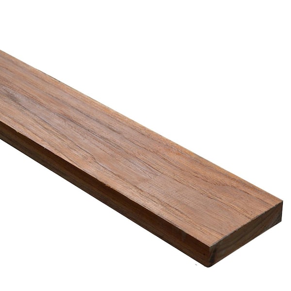 Unbranded Sunrise Teak, 1 in. x 4 in. x 7 ft. Premium Natural, Costa Rica Teak Decking Board, 50 sq. ft.
