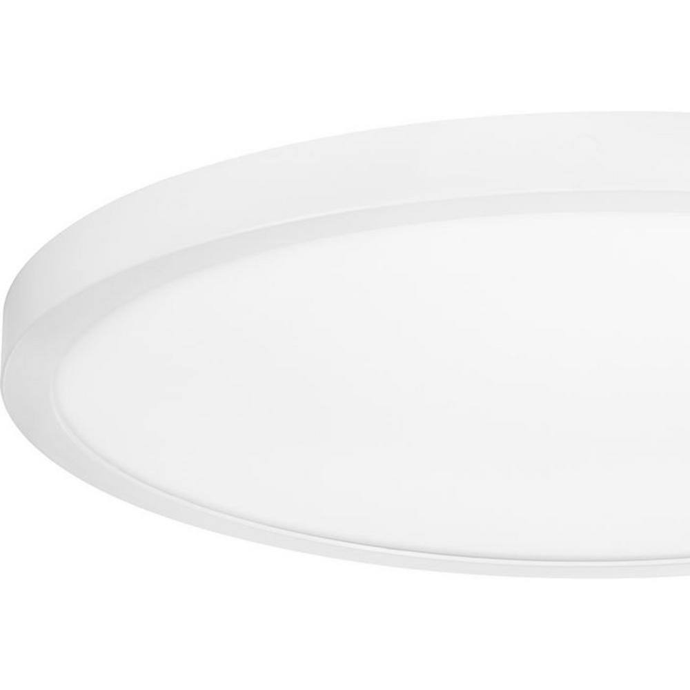 18-Inch White LED Glass Flush Mount Light