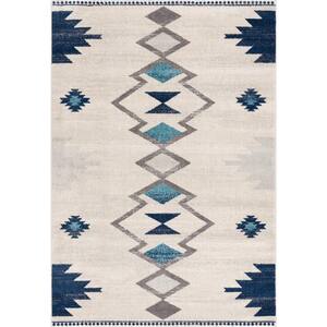 Savannah Modern Cream 2 ft. 3 in. x 18 ft. Abstract Runner Area Rug