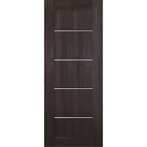 18 in. W x 80 in. H x 1-3/4 in. D 1 Panel Solid Core Vona 07 4H Veralinga Oak Prefinished Wood Interior Door Slab