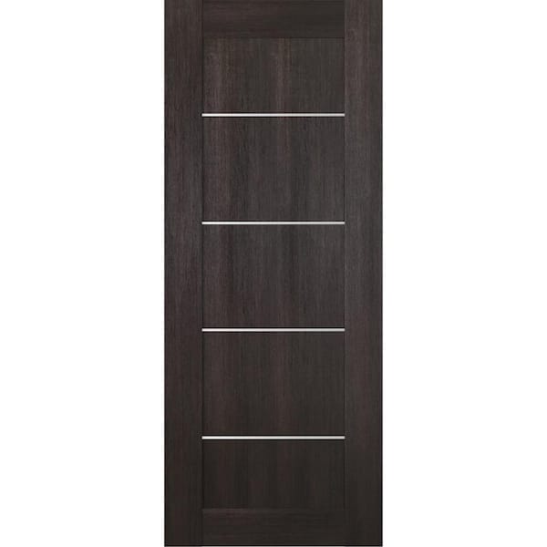 Belldinni 28 in. W x 80 in. H x 1-3/4 in. D 1 Panel Solid Core Vona 07 4H Veralinga Oak Prefinished Wood Interior Door Slab