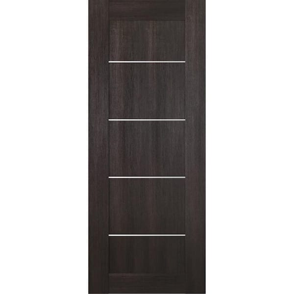 Belldinni 30 in. W x 80 in. H x 1-3/4 in. D 1 Panel Solid Core Vona 07 4H Veralinga Oak Prefinished Wood Interior Door Slab