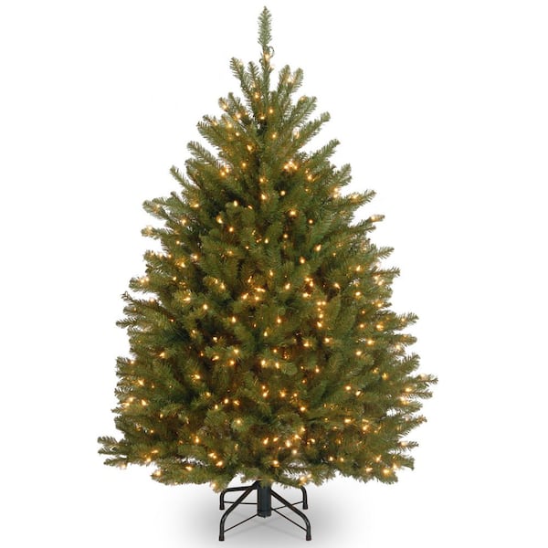 National Tree Company 4 ft. Dunhill Fir Artificial Christmas Tree with Clear Lights