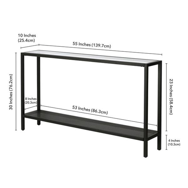 Standard Rectangle Glass Console Table, 30 Inch Acrylic Console Table