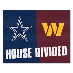 NFL Cowboys/Commanders Navy House Divided 3 ft. x 4 ft. Area Rug