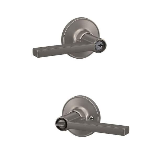 Schlage Home Essentials Hendrix Satin Nickel Keyed Entry Door