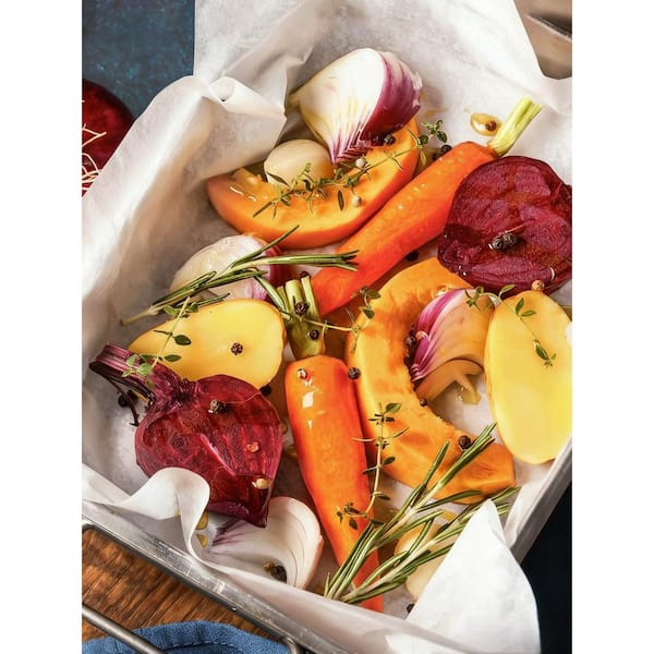 200-Pack Precut Parchment Paper Sheets for Baking, Air Frying Grilling, Non-Stick Disposable, Includes Storage Box White