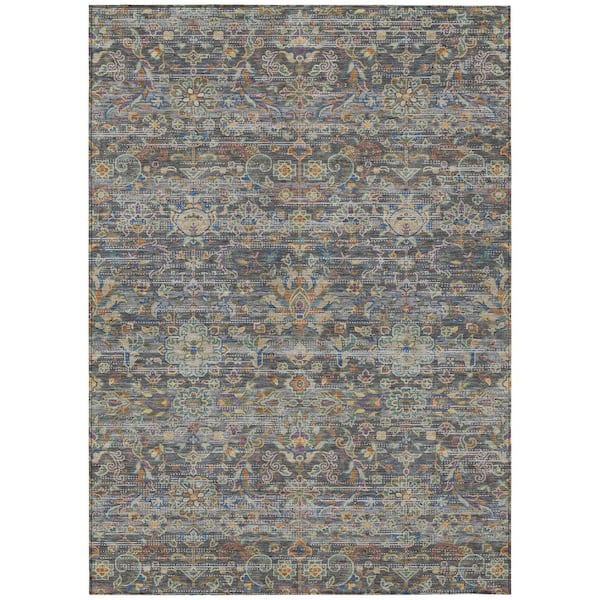 Chantille Machine Washable Indoor/Outdoor Abstract ACN2485 Gray 5 ft. x 7 ft. 6 in. Area Rug