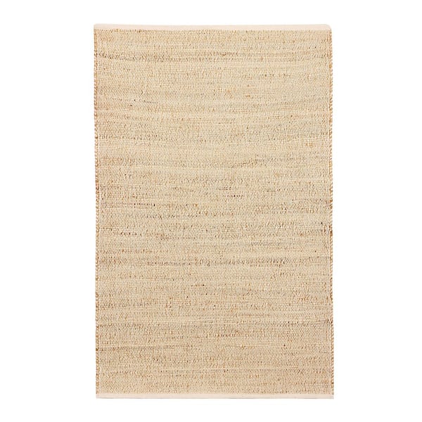 Delara Handwoven Jute and Cotton Area Rug, Natural Rugs, Farmhouse Accent Rug - Ivory, 5 ft. x 8 ft.