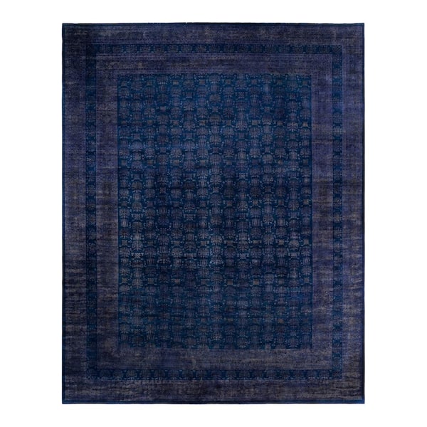 Fine Vibrance, One-of-a-Kind Blue - 15 ft. 2 in. x 12 ft. 3 in. Handmade Area Rug